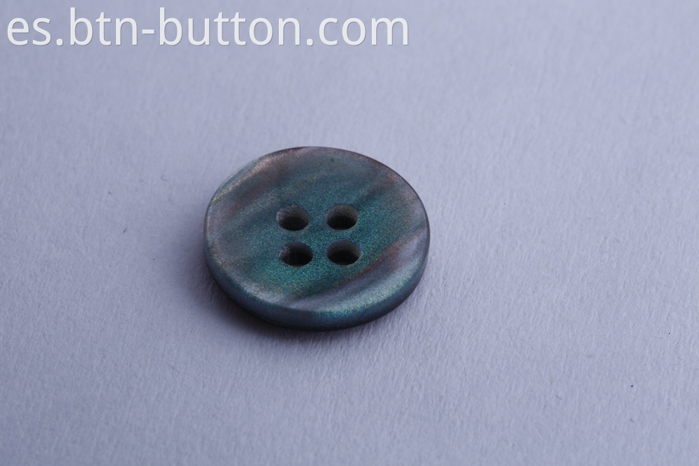 Imitation shell resin buttons